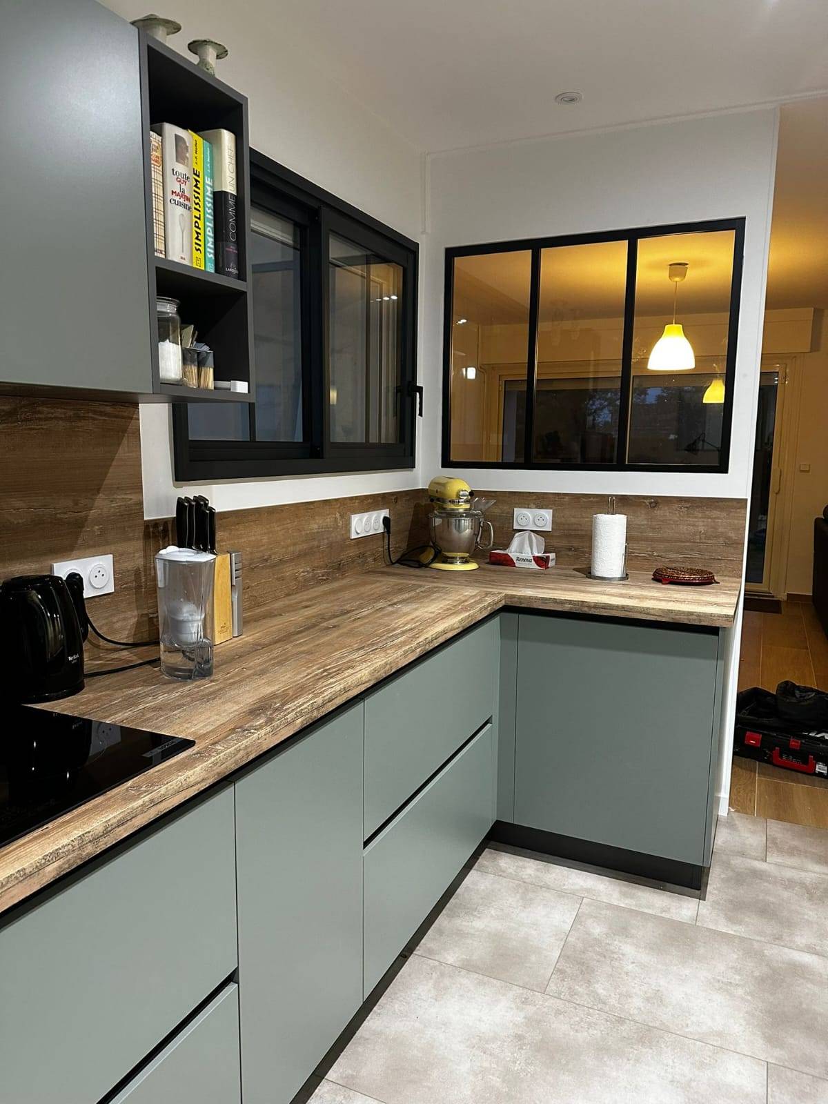 Rénovation totale d’une cuisine style industriel à Créon, Entre-deux-Mers