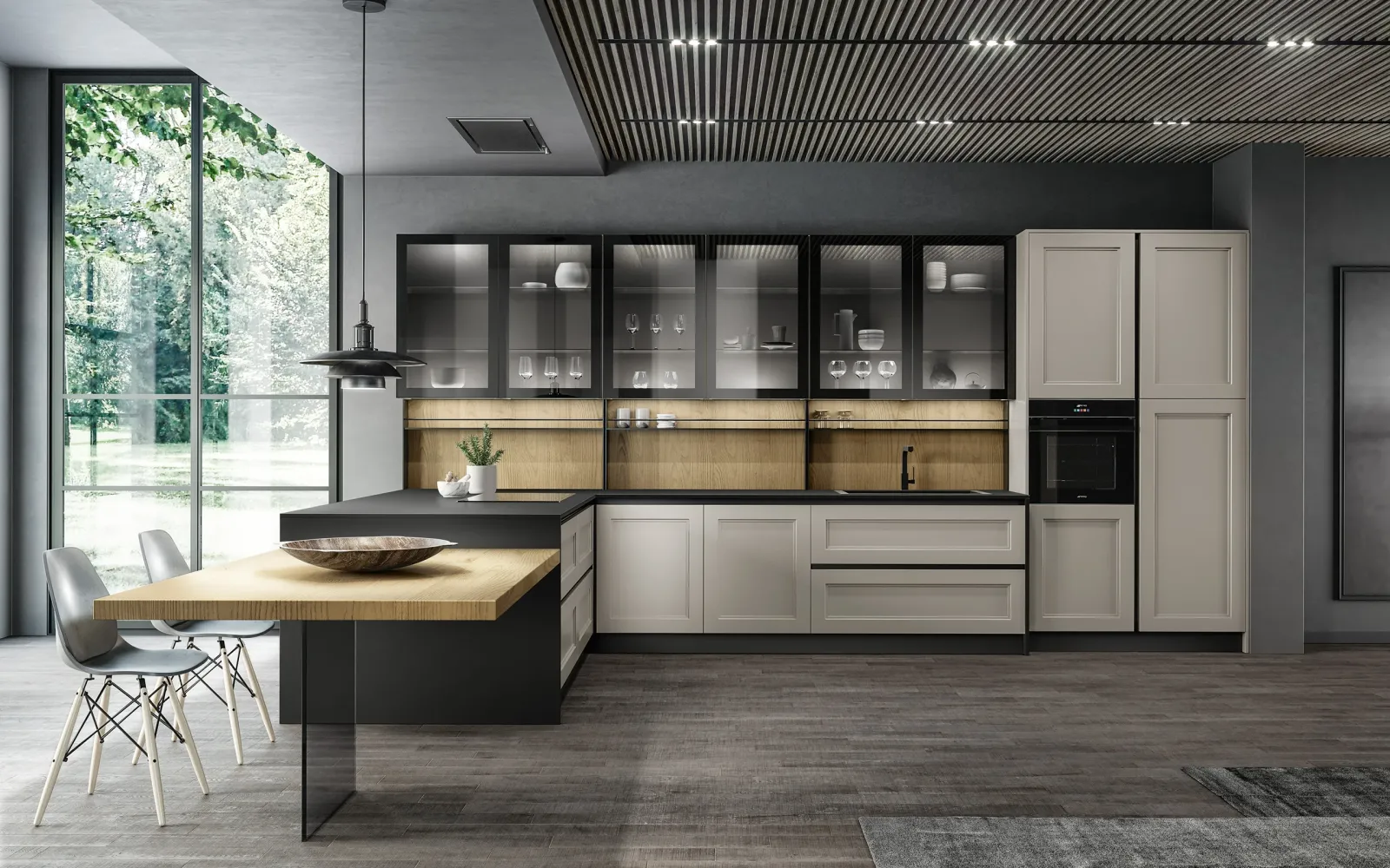 Porte à cadre en style contemporain