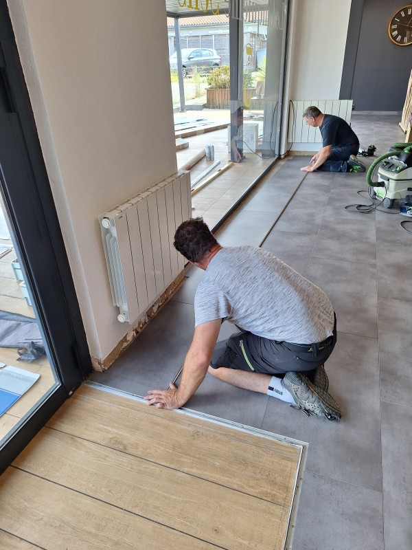 Rénovation des sols d'un restaurant sur Sadirac, dans l'Entre deux mers